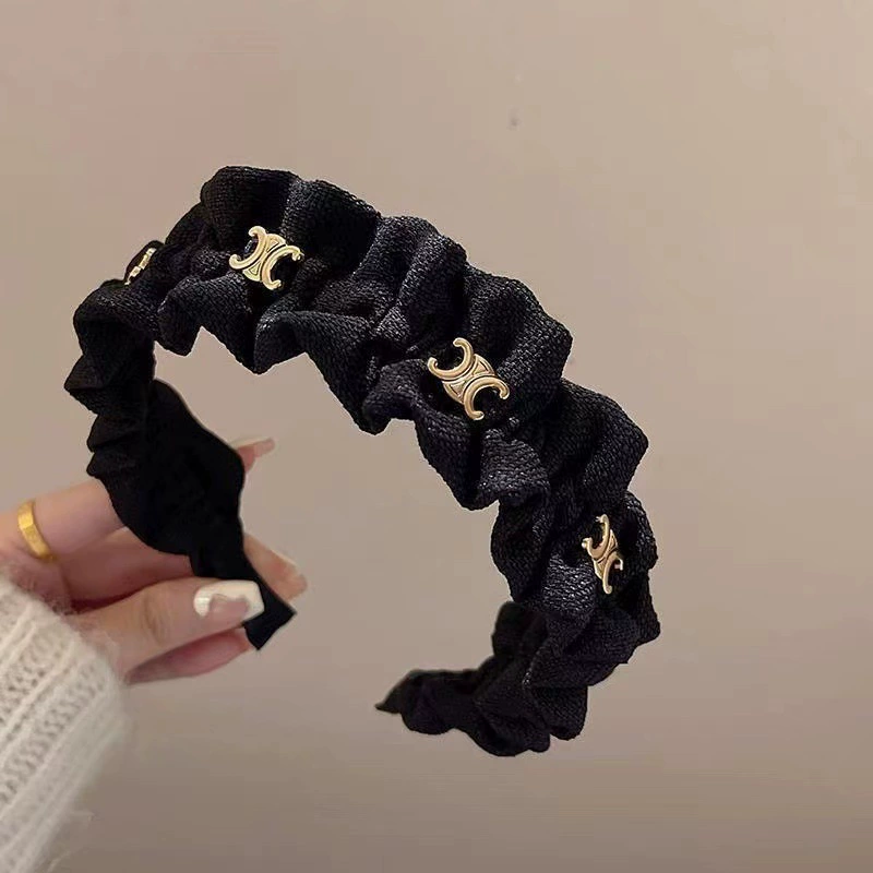 Уплотненная повязка на голову (в стиле Chanel) — фуксиевый бархат и варианты в клетку, аксессуар для душа с мягким шампунем