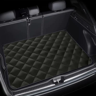 Simple Printed Car Special: Avtomobil döşəmə paspasları - zy-simple-checkered-trunk-6-75100cm-crystal-velvet