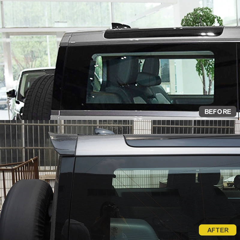 Подходящие для Land Rover New Defender 90 20+ модификации, закрепленная ветровая крыло, обновленный верхний крылья внешний вид, аксессуары 110 углеродного волокна хвостовое крыло