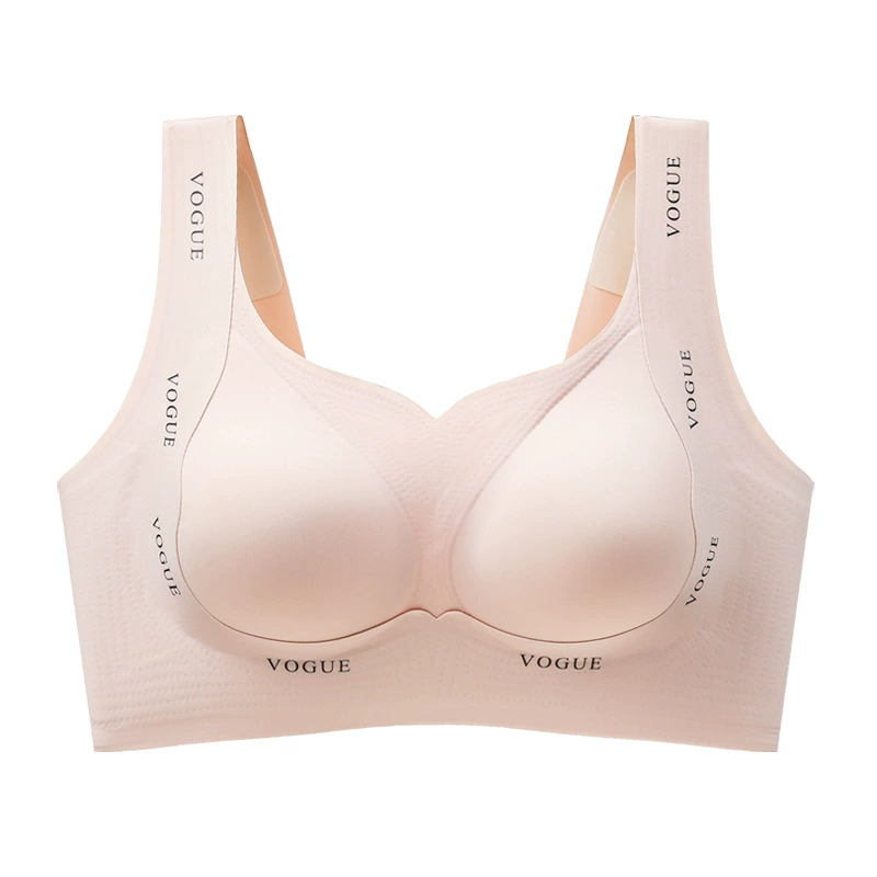 W-shaped Soft Support Bra, Double-Layer Wireless, Seamless No-Trace Cups, Sizes M–6XL