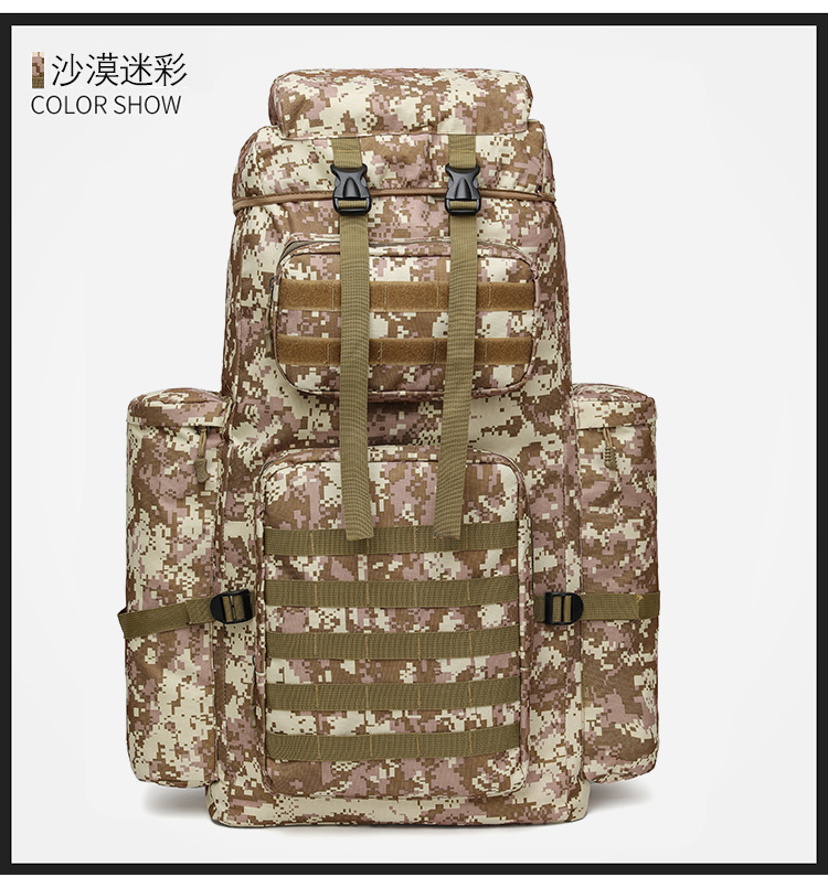 Mochila deportiva de montaña, mochila de gran capacidad, mochila multifuncional de campamento al aire libre, mochila resistente al desgaste, mochila de viaje resistente al agua