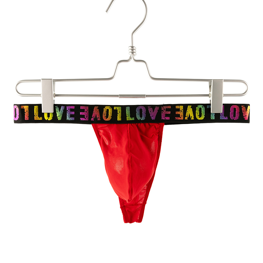 String pour homme, sept couleurs, en stock, transfrontalier, sous-vêtements sexy pour jeunes, t-shirt côtelé taille basse B889_voghion.com
