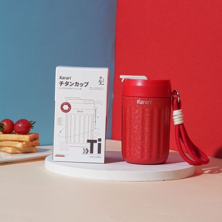 純チタン保温カップkarariスマート恒温カップオフィス蓋付き保冷コーヒーカップハイエンド車載カップ|undefined
