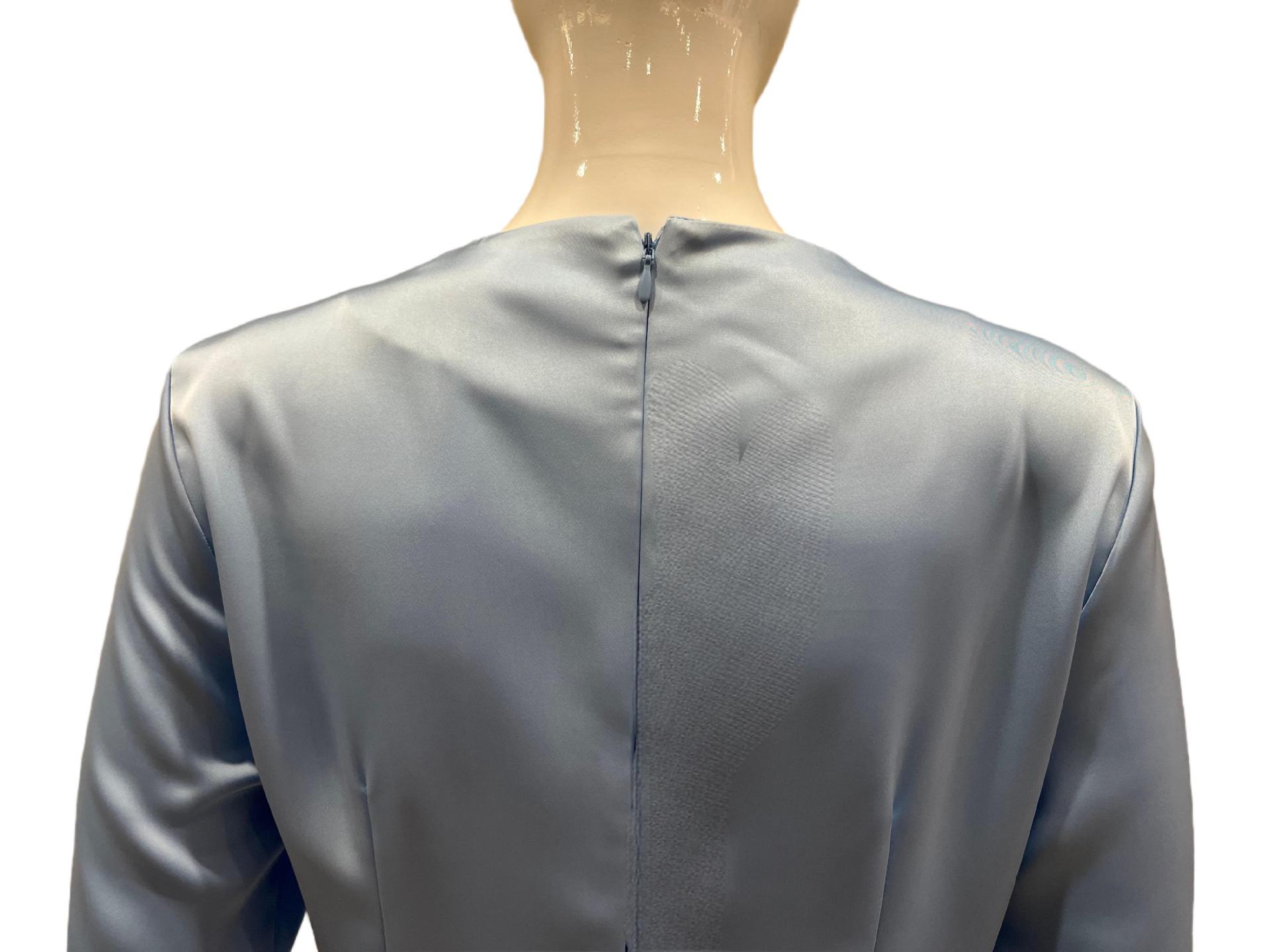 In-stock High-end Light Blue Diamond-embellished Cape Middle Eastern Dress Muslim Luxury Banquet Gown Arabian Robe_ecoleips.com