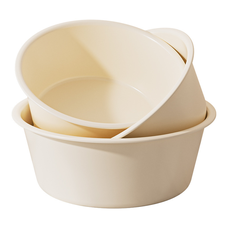 麦宝隆のプラスチックの洗面器の家庭用の野菜のたらいの学生の寮の洗濯の足のたらいの大きいサイズの厚い洗面器の卸売り|undefined