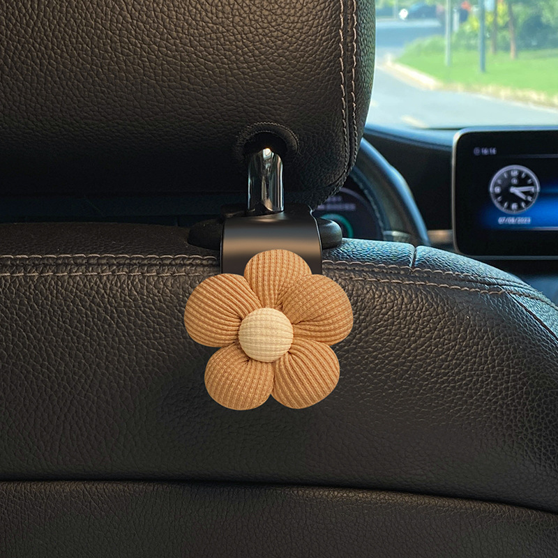 Gancho de coche lindo creativo Gancho de coche multifuncional flor pequeña asiento de coche almacenamiento trasero suministros de coche