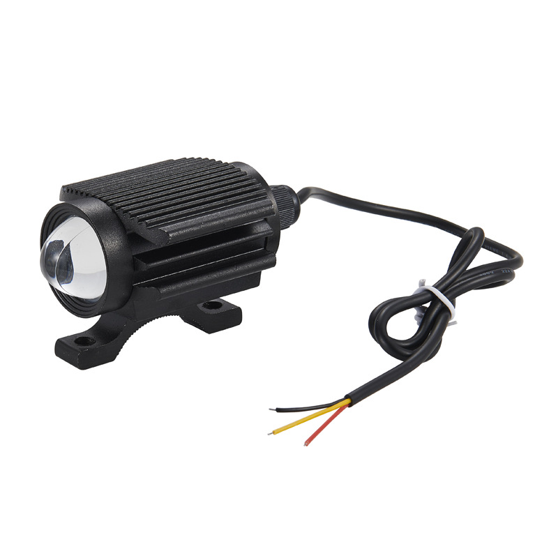 Suministro directo de fábrica motocicleta LED faro Internet celebridad brillante modificado fuerte luz de dos colores amarillo blanco luz lente externa