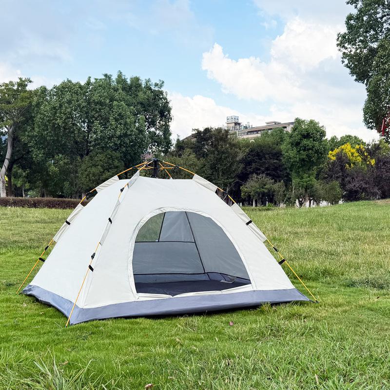 Outdoor Tent for 3-4 People, Fully Automatic Camping Tent, 2-Person Outdoor Tent, Thickened, Rainproof, Sun-Resistant, Ultra-Light, Quick Setup