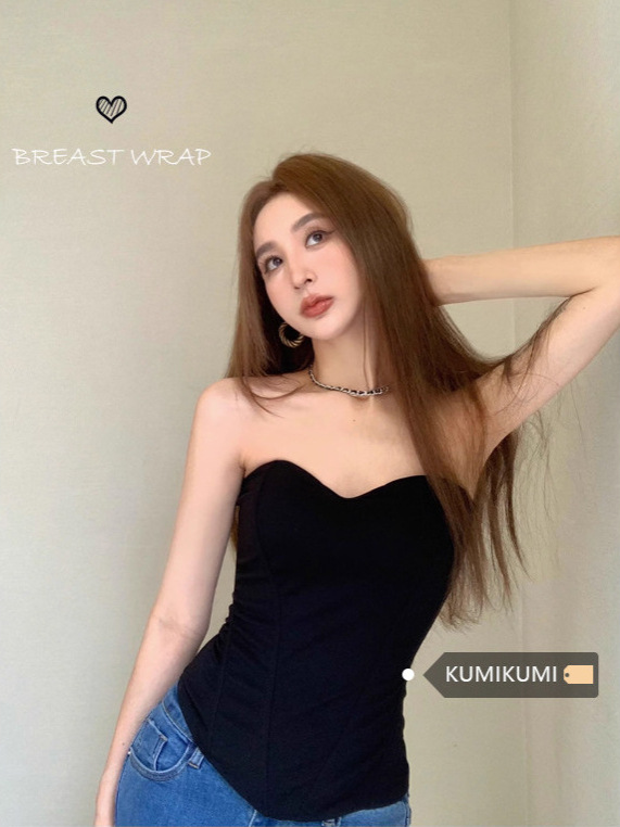 Black summer short bra top
