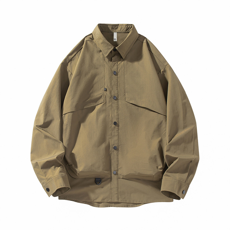 American Style Workwear Coach Jacket Men's Spring and Autumn 2025 New Retro Fashionable Casual All-match Shirt Jacket for Men