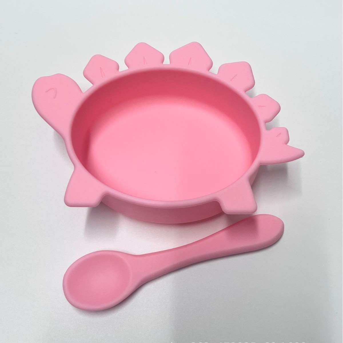 Stegosaurus Food Bowl with Suction Cup, Silicone Tableware, Food-Grade Maternal and Infant Products, Food Spoon, Feeding Suction Cup Model