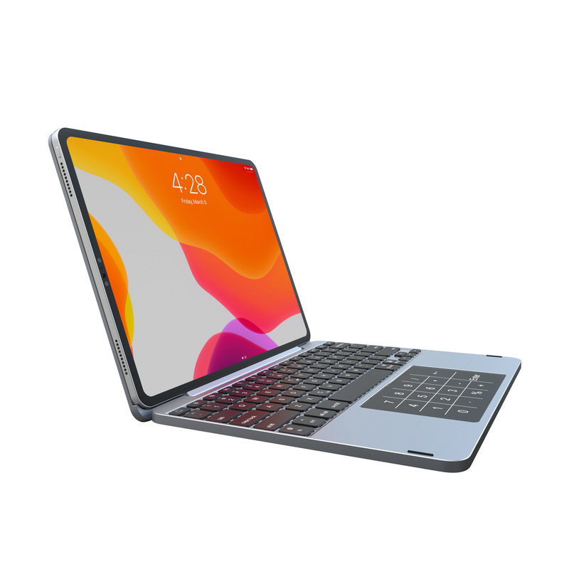 Aluminum alloy wonderful control keyboard cover is suitable for iPad Pro 12.9 inch 2018-2022 magnetic number key touch control