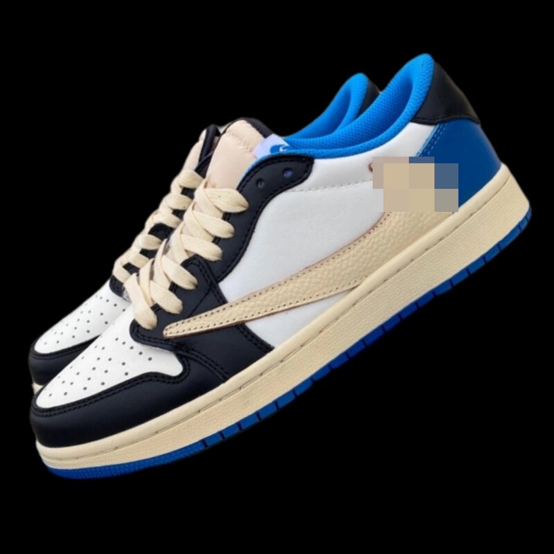 Putian Shoes Pure Original Aj1 Low-Top Reverse Hook North Carolina Blue Panda Couple Sneakers Men's and Women's Basketball Shoes Casual Sports Shoes