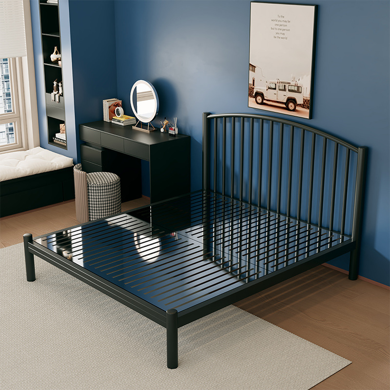 Soft curved bedside obsidian black + 23 beams