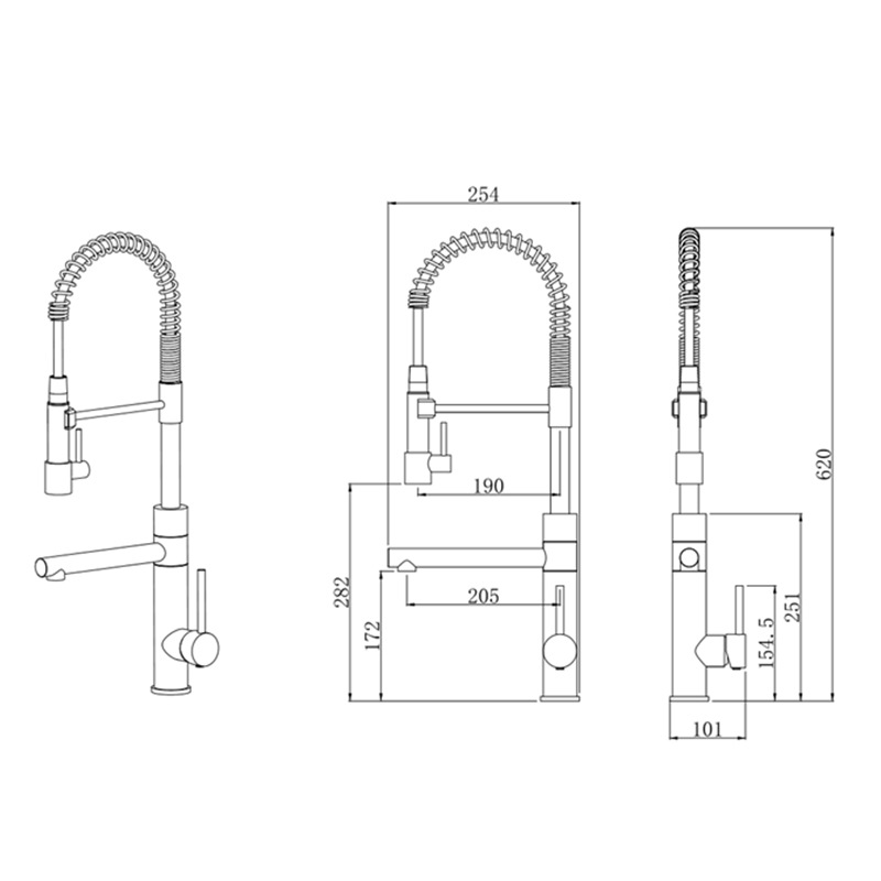 The contemporary all-copper cold and hot single handle island kitchen from Germany features a magnetic sink for washing vegetables, a pull-out flower shower, and a rotatable faucet undefined