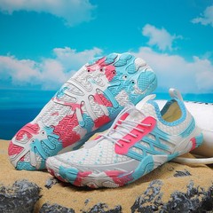 男性と女性のための屋外リバートレースシューズ、滑り止め、速乾性、ウェーディングシューズ、通気性のあるビーチシューズ、水陸両用、耐切創性スイミングシューズ