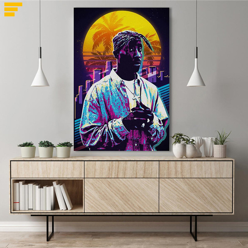 AliExpress Amazon cross-border 80's music poster hanging painting bedroom living room background wall decorative painting