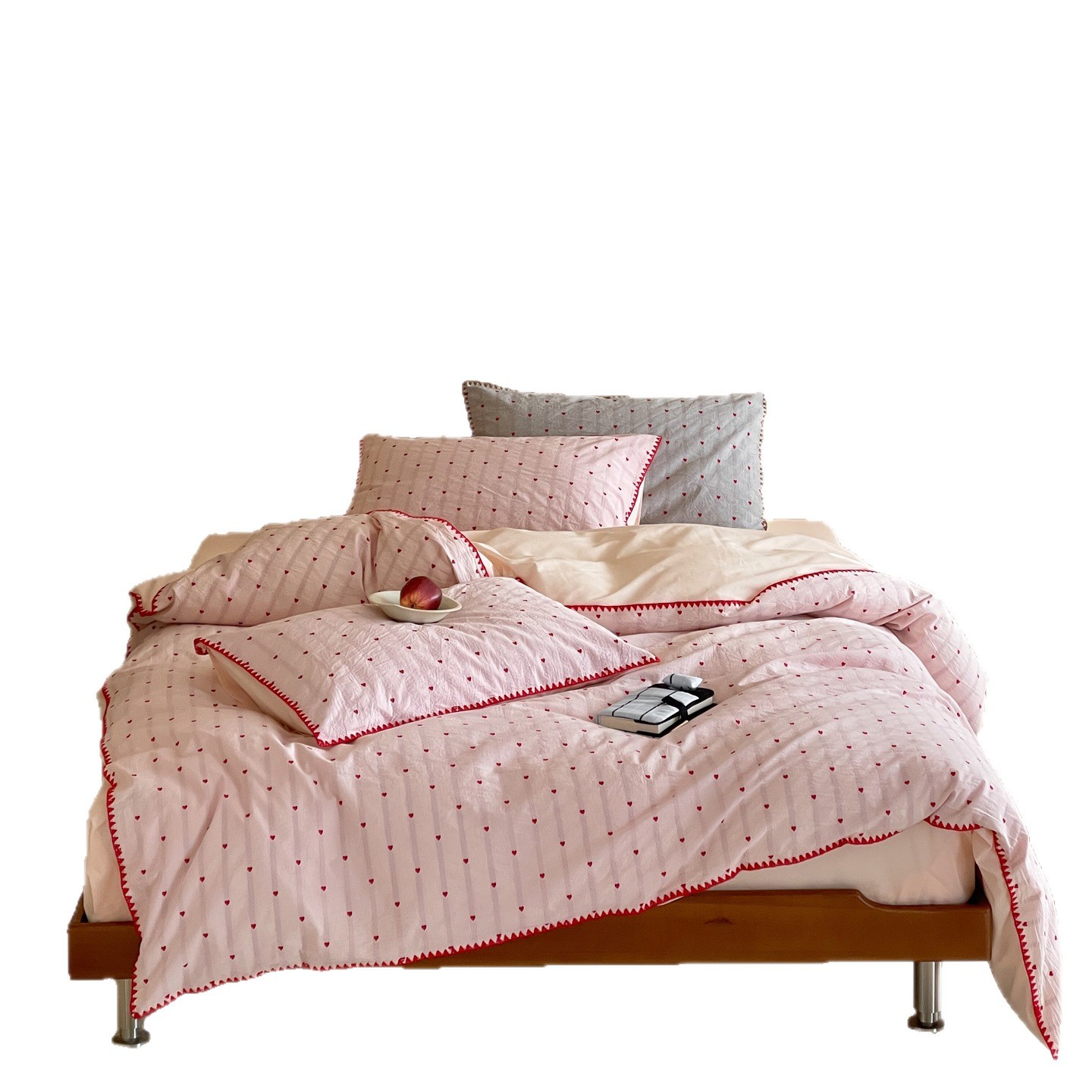 Minimalistisches Baumwollbettwäsche Set Weich Für Mutter Und Kind_voghion.com