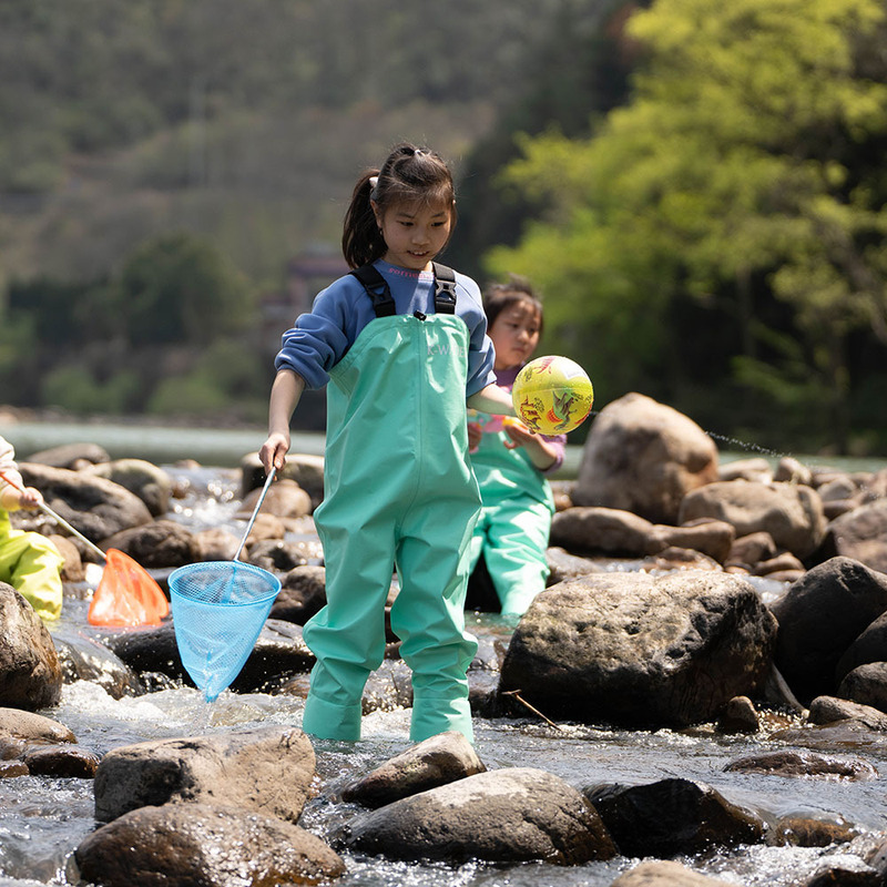 K-WADER professional children's water play one-piece raincoat rain boots kindergarten beach sea equipment water pants