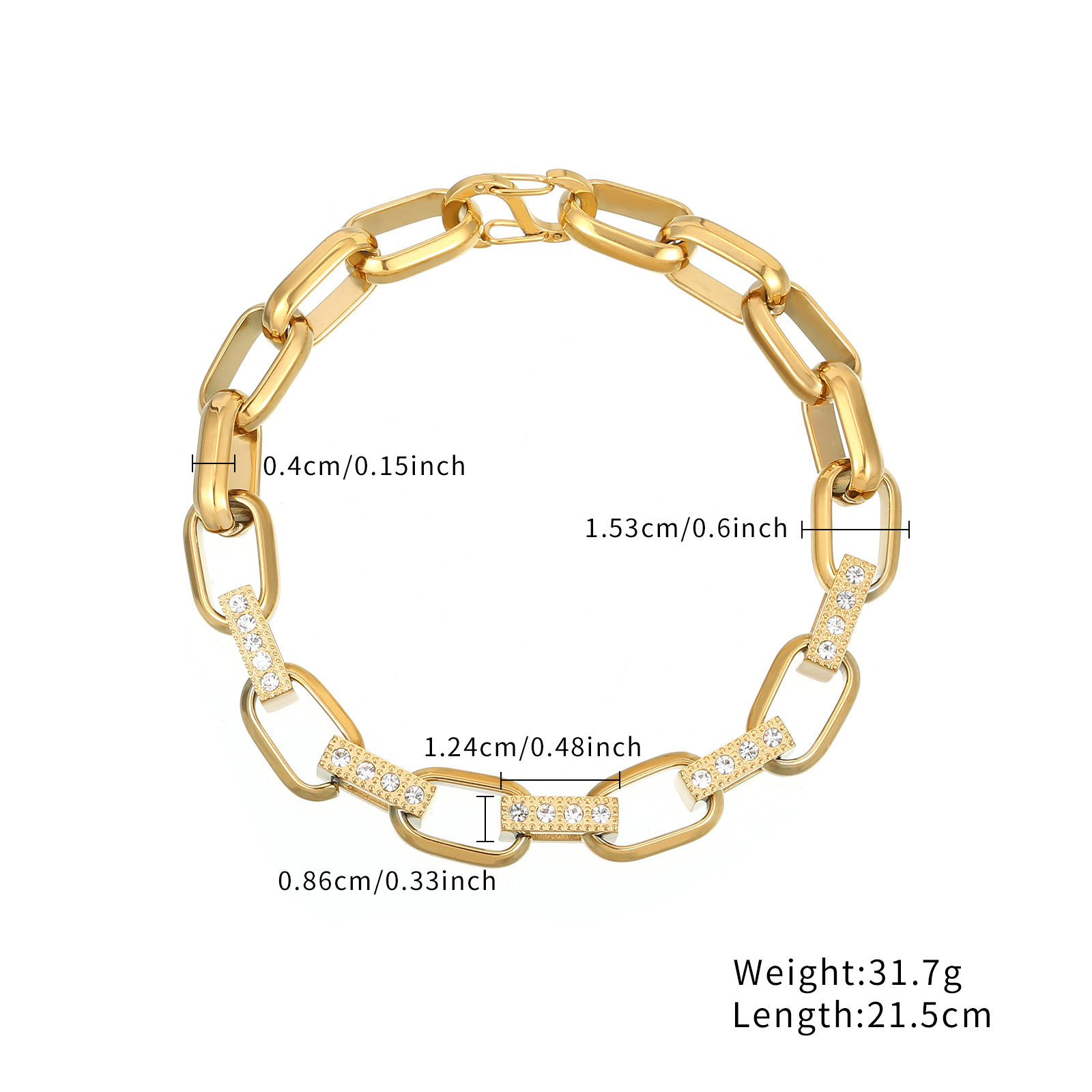 Geometric Classic Style 304 Stainless Steel Bracelets Wholesale display picture 3