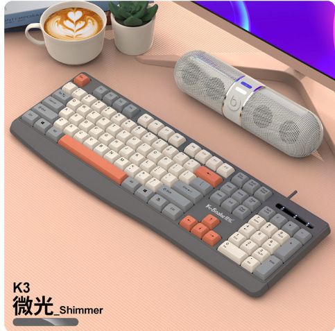 マムシKM300有線オフィスビジネスキーボードマウスセットデスクトップコンピュータノートファッション配色マウス|undefined