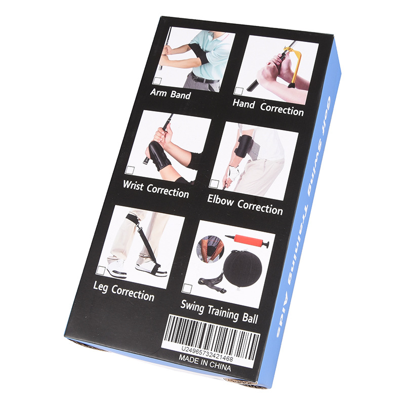 Corrector de golf en caja de cinco piezas de golf para principiantes titular de la muñeca corrector de postura de la pierna