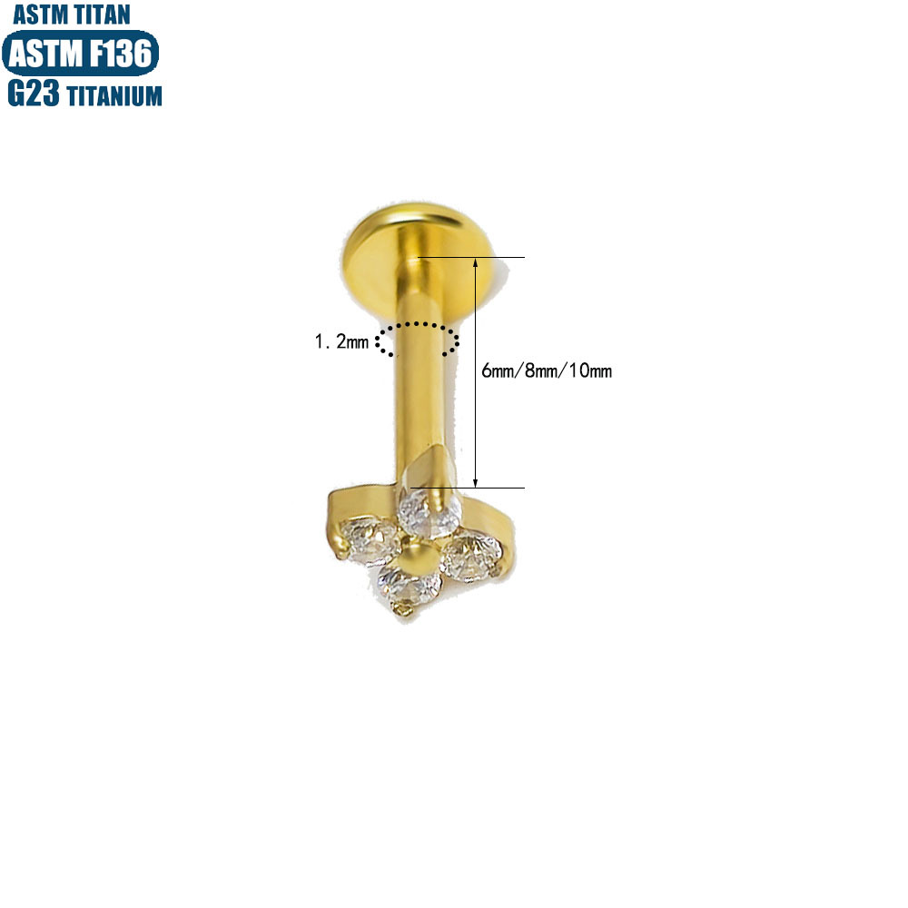 Labret stud lip piercing jewelry styling detail