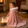 保暖圣诞节拖地披风女童裙
