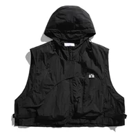 Beijide Men American Tide 2024 Новый осенний функциональный стиль короткий с капюшоном жилет без рукавов