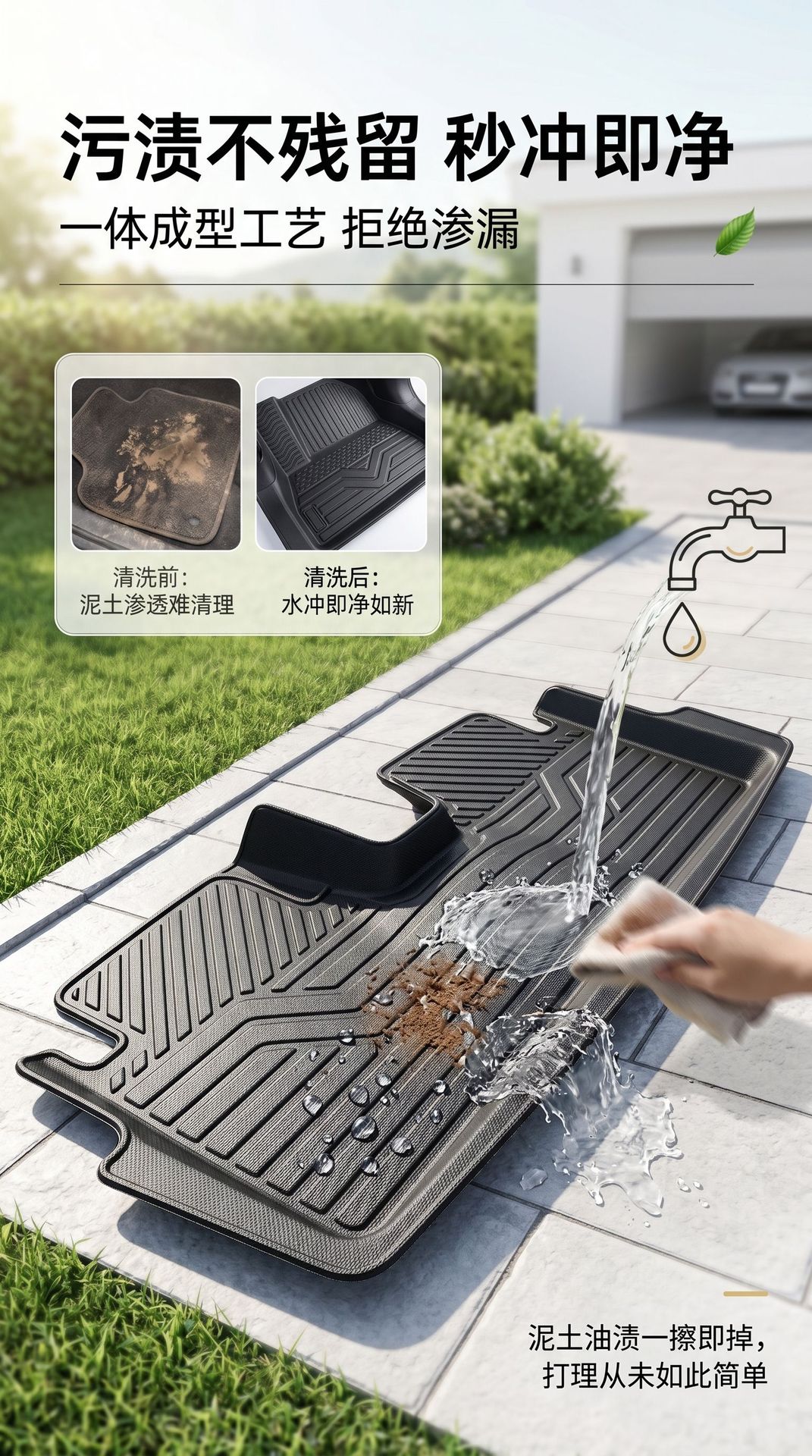 Tpe Floor Mats for Byd Qin L Model, Waterproof and Dustproof Car Interior Accessories, Environmentally Friendly Tpe Floor Mats