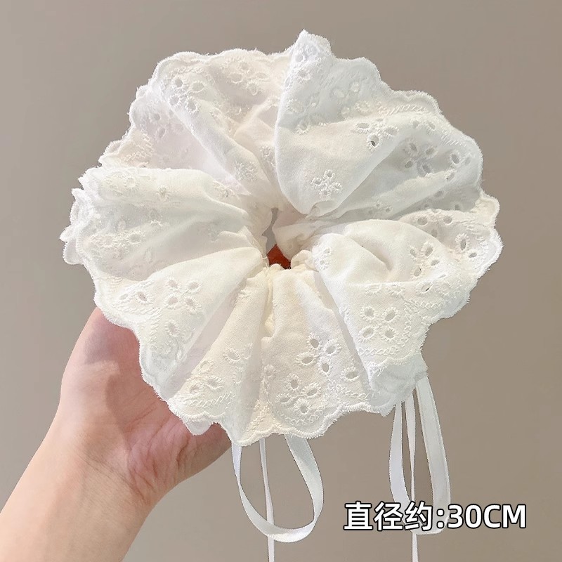 Perlas de terciopelo de alta sensación, anillo de cabello de intestino grande, temperamento femenino elegante, cuerda de cabello de cola de caballo baja, cuerda de cabello de alta elasticidad no dañada