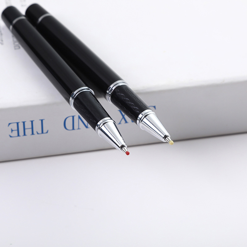 En stock pluma de metal al por mayor pluma de gel negro negocio de alta gama regalo letras logotipo publicidad pluma impresión