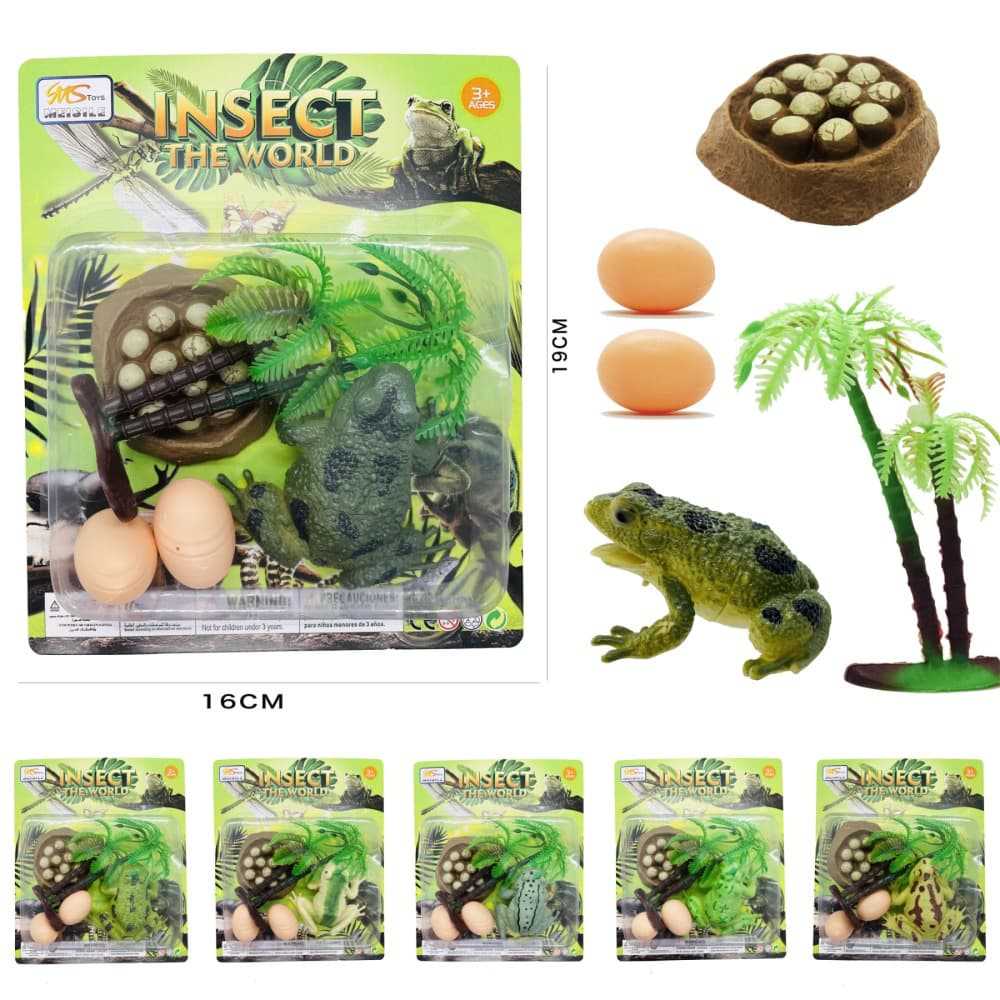 Simulación transfronteriza mini insecto animal modelo mariposa de plástico fan mirando vida marina educación temprana cognición juguetes para niños