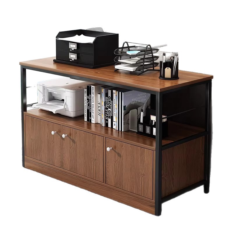 Estante de impresora Estación de oficina Locker lateral piso de escritorio multicapa archivos armario bajo gabinete de almacenamiento