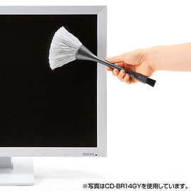 日本SANWA 防静电去污清洁刷子键盘刷屏幕刷电脑刷双头CD-BR14GYN