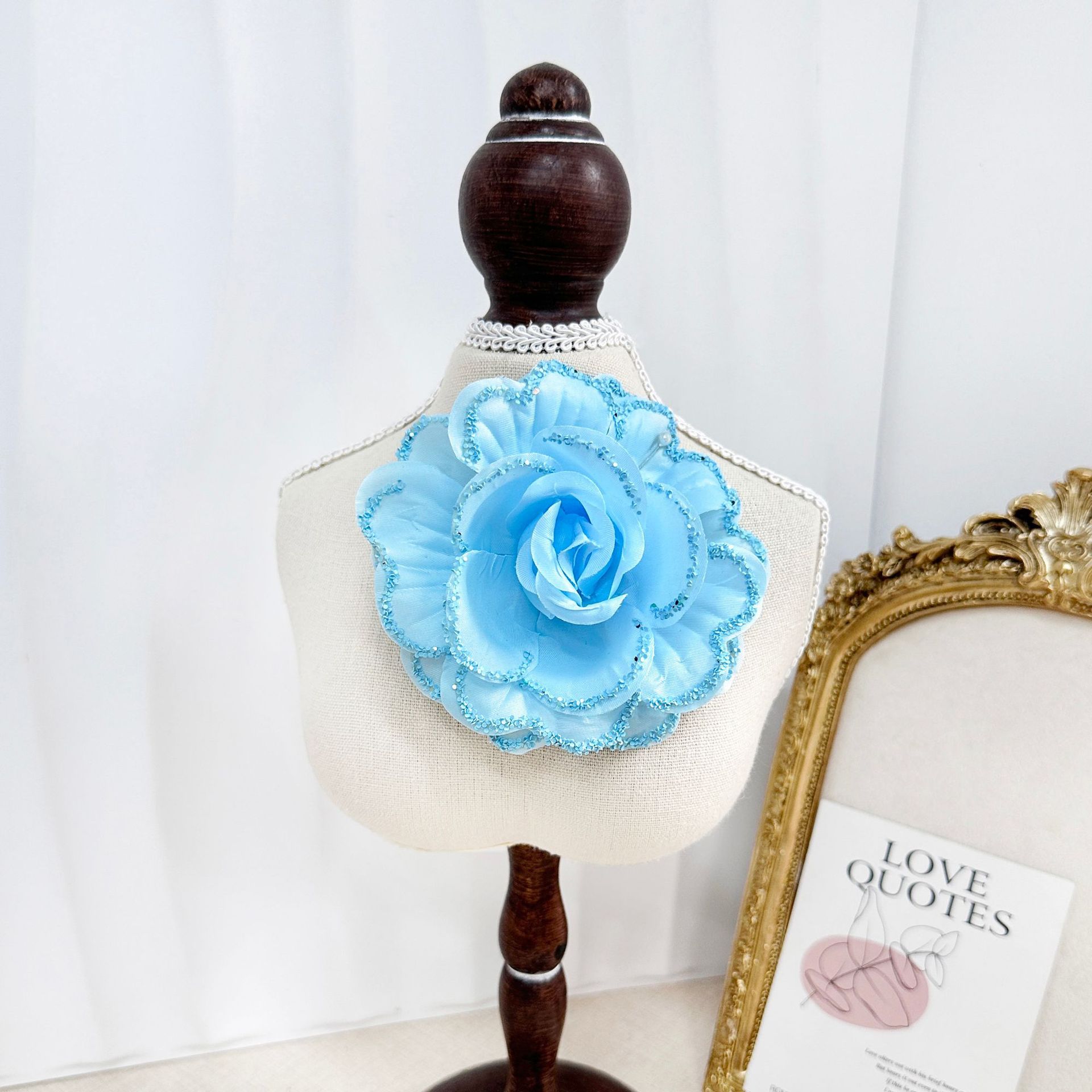 Libu Flash Decoración Vestido de ropa de flor de rosa Decoración del hogar Hecho a mano Decoración de flores pequeñas Tela Flor falsa image 11