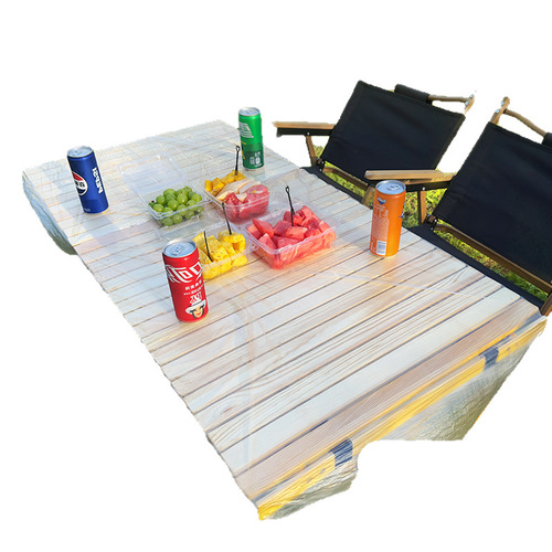 Disposable tablecloth outdoor camping picnic tablecloth waterproof oil-proof windproof cart rectangular egg roll table cover