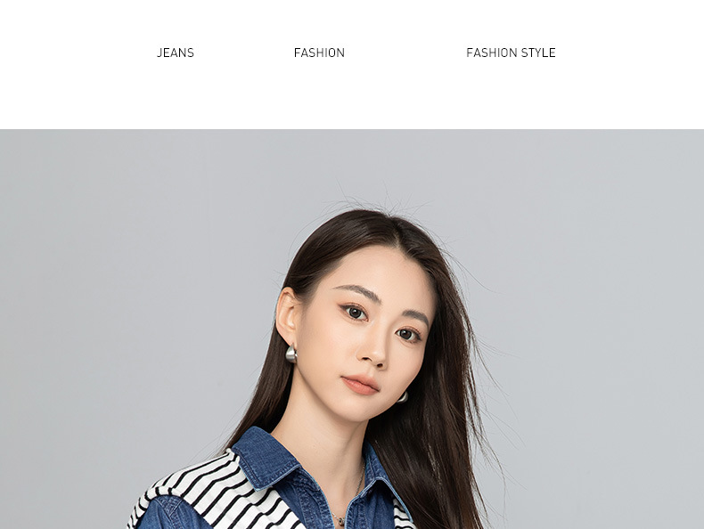 Áo sơ mi denim nữ dài tay phong cách Hàn Quốc, mặc lót hoặc mặc ngoài, tôn dáng gầy — Màu xanh lam chi tiết 18