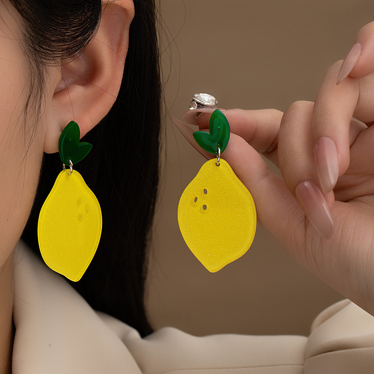 summer acrylic fresh fashionable cute earrings