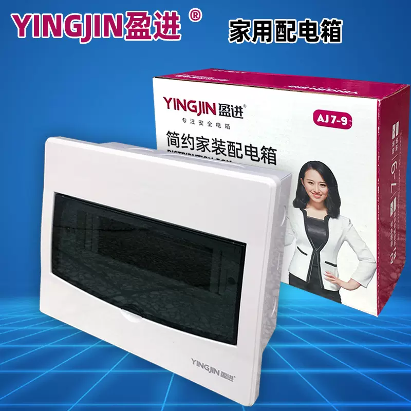 盈进配电箱家用暗装强电箱明装塑料空开漏电盒铁底盒断路器布线箱