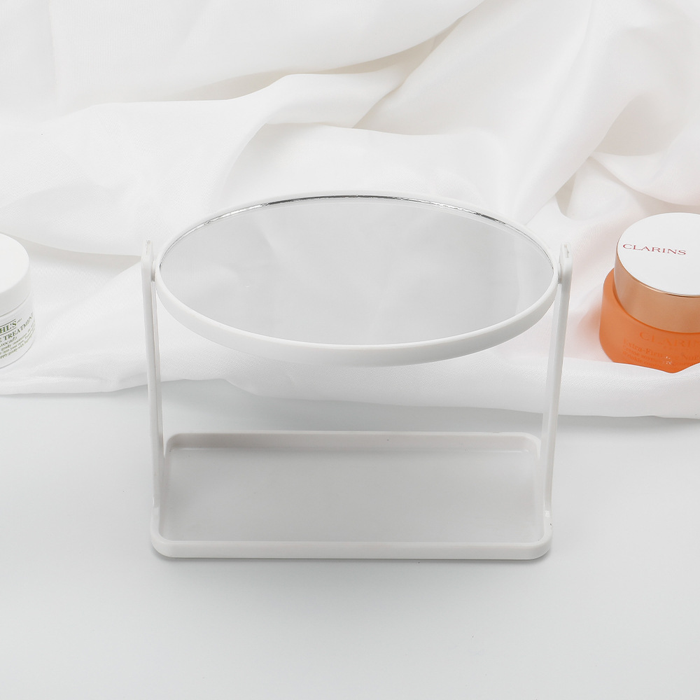 Espejo de maquillaje de impresión espejo de escritorio vestidor dormitorio en casa Nórdico giratorio simple espejo redondo