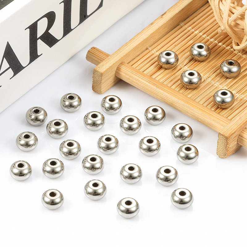 Beads Jewelry Making Type 50 PCS/Package 8*5mm Hole 2~2.9mm 304 Stainless Steel Geometric DIY Jewelry Accessories Beads