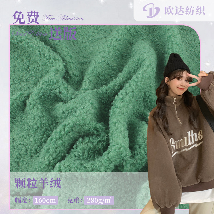 全涤羊羔绒布 厂家现货羊羔绒 保暖毛绒时装玩具羊羔毛绒布面料