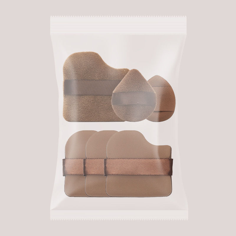 郭チョコレートビスケットパウダーパフノンパウダーQエアクッションウェット＆ドライメイクツール小さなスポンジパウダーパフカバー|undefined