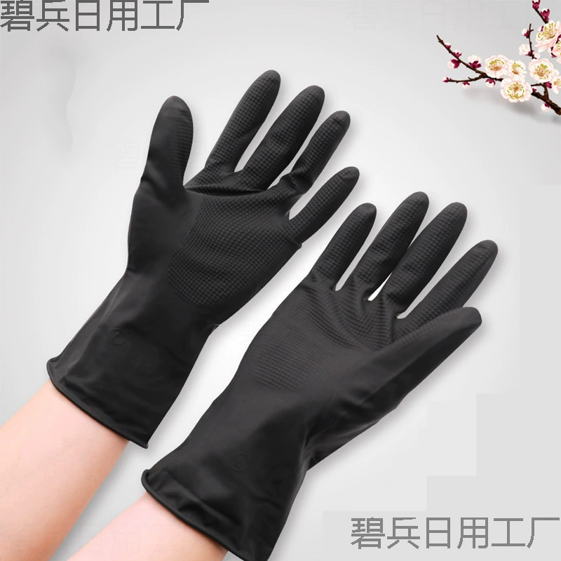 Терапевтические перчатки для головы, латексные перчатки, утолщенные черные резиновые водонепроницаемые противоскользящие масляные окрашенные перчатки для химической завивки волос