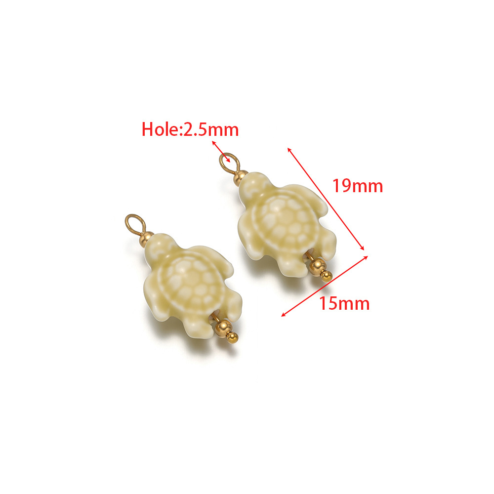 Colgante de cerámica pintado y colgante de mariposa paloma de la paz DIY collar versátil joyas de pulsera al por mayor