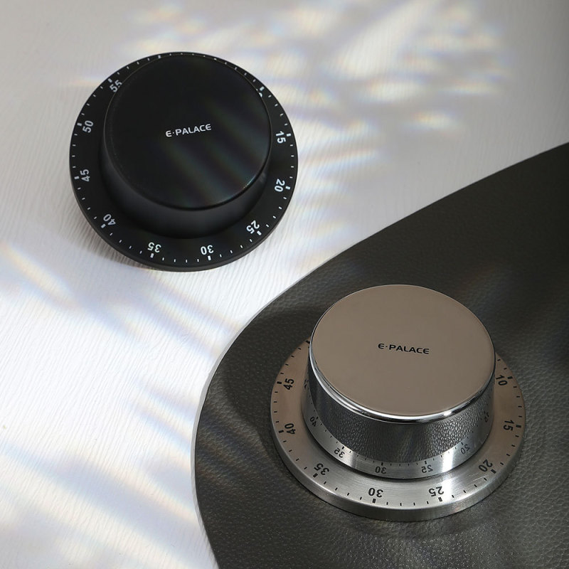 ステンレス製機械式キッチンタイマー目覚まし時計学生用時間管理タイマー料理専用タイマー|undefined