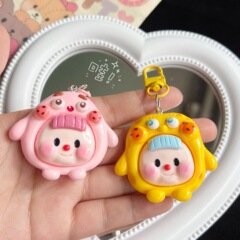 Cute multi-sister Spongebob keychain pendant cartoon star bestie girl couple schoolbag accessories jewelry