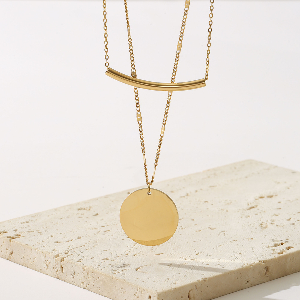 Linglang 18K Gold Plated Necklace Chain Simple Gold Layered Necklace Dainty Gold Jewelry Gift for WomenLinglang 18K Gold Plated Necklace Chain Simple Gold Layered Necklace Dainty Gold Jewelry Gift for Women