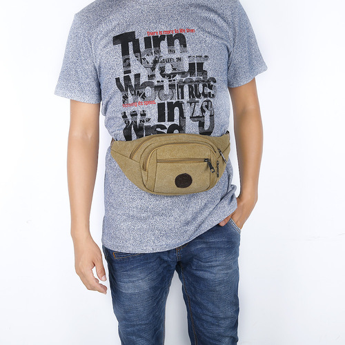 Canvas men's bag, waist bag, men's cash register bag, mobile phone bag, construction site work bag, business collection wallet, wholesale stall bag